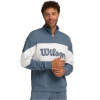 Wilson Parkside Half Zip Sweatshirt Teal Gray  Offer + Cheap
