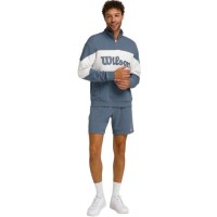 Wilson Parkside Half Zip Sweatshirt Teal Gray  Offer + Cheap