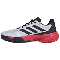 Tênis Adidas CourtJam Control 3 Branco Preto Vermelho  Oferta + Barato