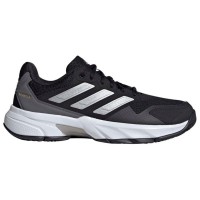 Chaussures Femme Adidas CourtJam Control 3 Noir Argent Gris  Offre - Pas cher