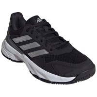 Chaussures Femme Adidas CourtJam Control 3 Noir Argent Gris  Offre - Pas cher