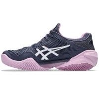 Baskets Femme Asics Court FF 3 TERRE BATTUE Bleu Indigo Blanc  Offre - Pas cher