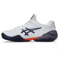 Asics Court FF 3 Clay White Gray Orange Sneakers  Offer + Cheap