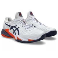 Asics Court FF 3 Clay White Gray Orange Sneakers  Offer + Cheap