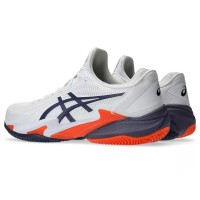 Asics Court FF 3 Clay White Gray Orange Sneakers  Offer + Cheap