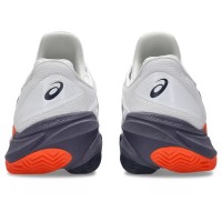 Asics Court FF 3 Clay White Gray Orange Sneakers  Offer + Cheap