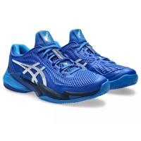 Zapatillas Asics Court FF 3 Novak Clay Azul Negro Plata  Oferta + Barato
