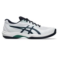 Tênis Asics Game FF Clay Branco Azul Meia-Noite