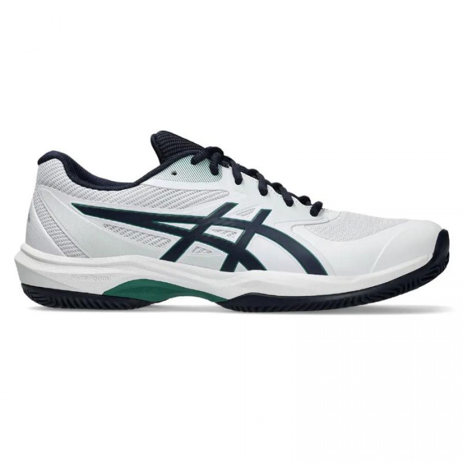 Tênis Asics Game FF Clay Branco Azul Meia-Noite