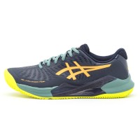 Baskets Asics Gel Challenger 14 Padel Bleu Nuit Orange  Offre - Pas cher