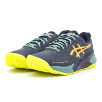 Baskets Asics Gel Challenger 14 Padel Bleu Nuit Orange  Offre - Pas cher