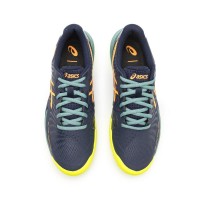 Baskets Asics Gel Challenger 14 Padel Bleu Nuit Orange  Offre - Pas cher