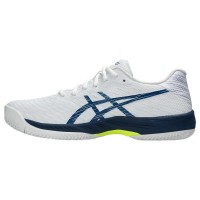 Asics Gel Game 9 Clay White Blue Mako Sneakers  Offer + Cheap