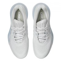 Baskets Femme Asics Gel Resolution X CLAY Blanc Argent  Offre - Pas cher