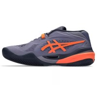 Asics Gel Resolution X Clay Gray Purple Orange Sneakers  Offer + Cheap