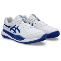 Zapatillas Asics Gel Resolution X Clay GS Blanco Azul Cobalto Junior  Oferta + Barato