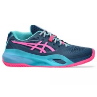 Asics Gel Resolution X Padel Blue Mako Pink Sneakers  Offer + Cheap