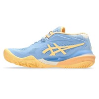 Zapatillas Asics Gel Resolution X Padel Azul Stone Naranja Mujer