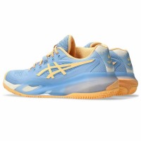 Zapatillas Asics Gel Resolution X Padel Azul Stone Naranja Mujer