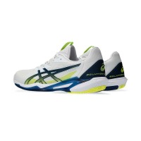 Asics Solution Speed FF 3 Clay White Blue Mako Sneakers  Offer + Cheap