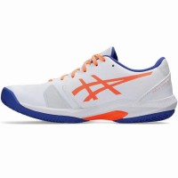 Baskets Asics Solution Swift FF 2 Padel Blanc Cobalt  Offre - Pas cher