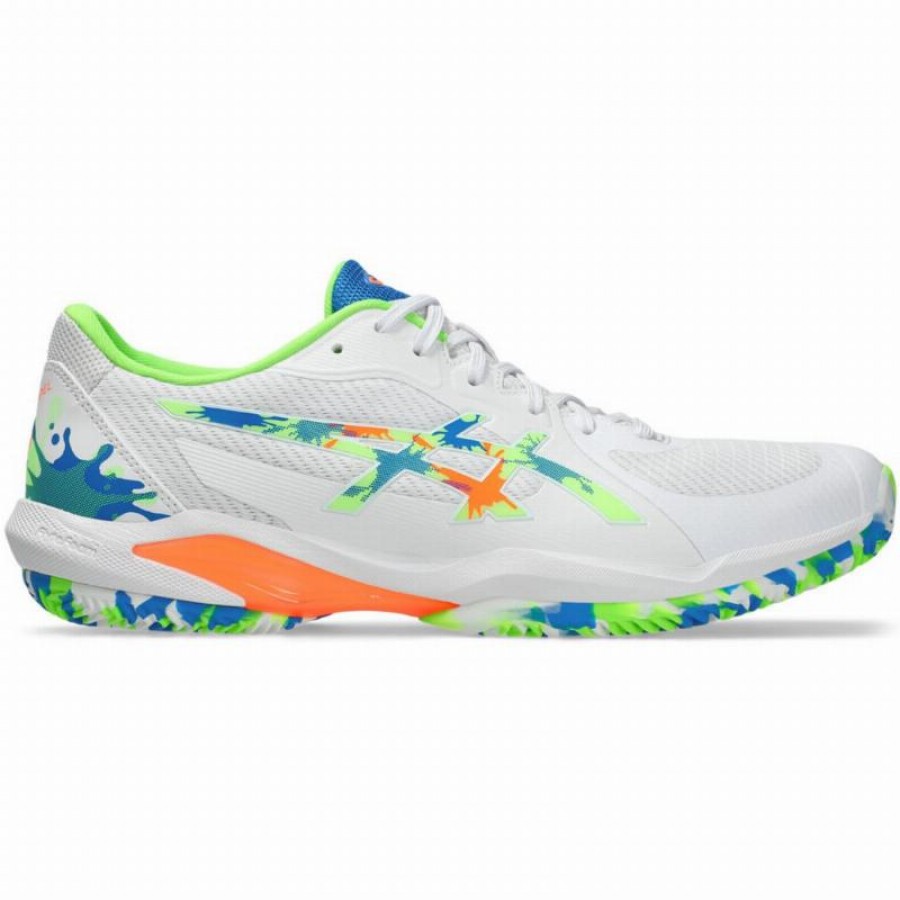 Asics Solution Swift FF 2 Padel L.E White Green Sneakers  Offer + Cheap