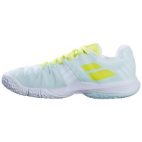 Chaussures Femme Babolat Sensa Blue Yellow Fluor  Offre - Pas cher