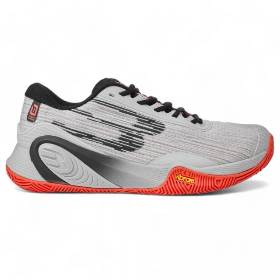 Tênis Bullpadel Paquito Navarro Hack Vibram 25V Cinza Claro  Oferta + Barato