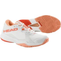 Baskets Femme Head Motion Team Padel Blanc Corail  Offre - Pas cher