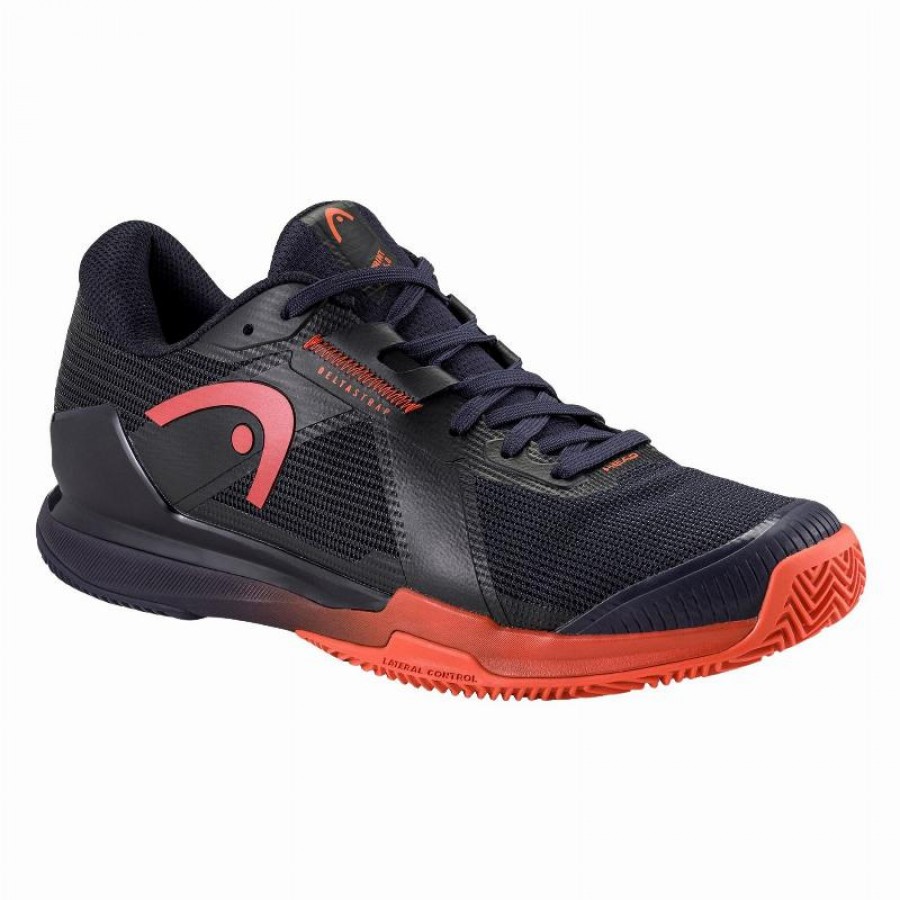 Sneakers Head Sprint Pro 4.0 TERRE BATTUE Bleu Foncé Rouge  Offre - Pas cher