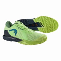 Sneakers Head Sprint Pro 4.0 Clay Lime Bleu Marine  Offre - Pas cher