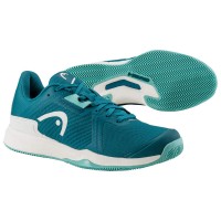 Zapatillas Head Sprint Team 3.5 Clay Azul Stone Blanco Mujer  Oferta + Barato
