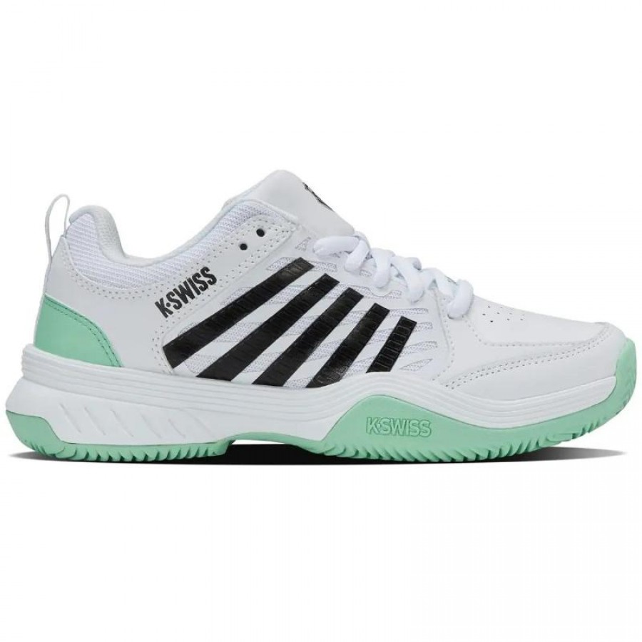 Zapatillas Kswiss Court Express 2 Clay Blanco Menta Mujer