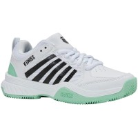 Zapatillas Kswiss Court Express 2 Clay Blanco Menta Mujer