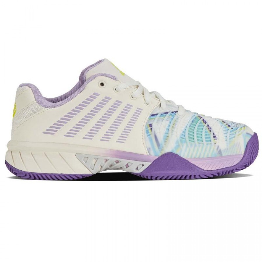 Tênis Kswiss Express Light 3 HB Padel Branco Roxo Feminino  Oferta + Barato