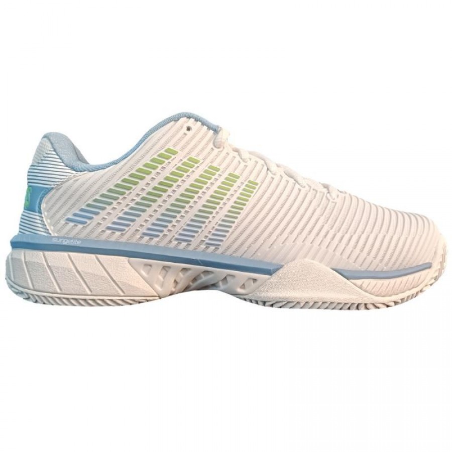 Kswiss Hypercourt Express 2 HB Clay White Blue Green Women''s Sneakers  Offer + Cheap