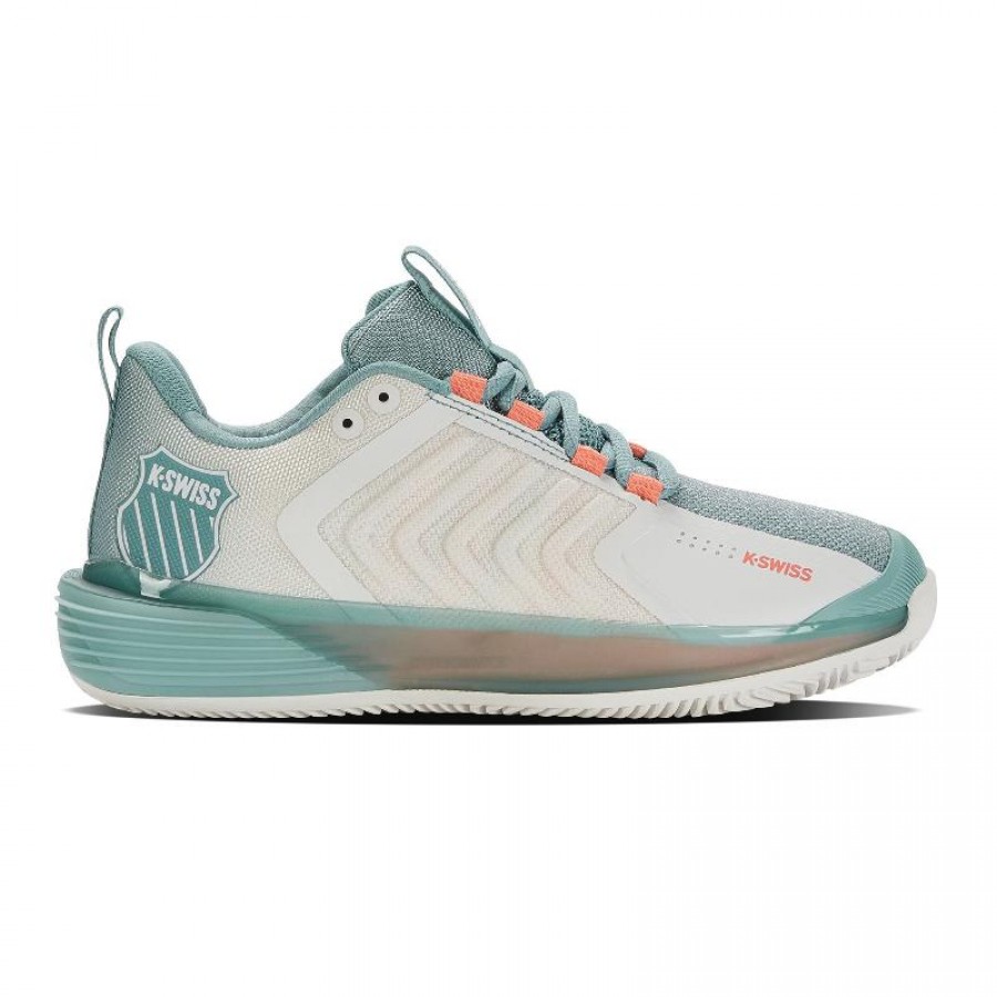 Kswiss Ultrashot 3 baskets turquoise blanche  Offre - Pas cher