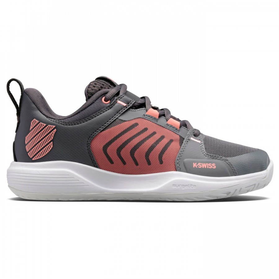 Baskets Femme Kswiss Ultrashot Team Gris Rose  Offre - Pas cher