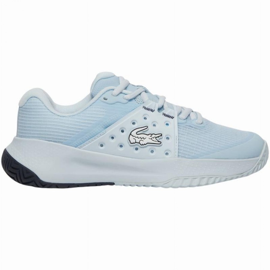 Baskets Femme Lacoste Power Server 125 Bleu Clair  Offre - Pas cher