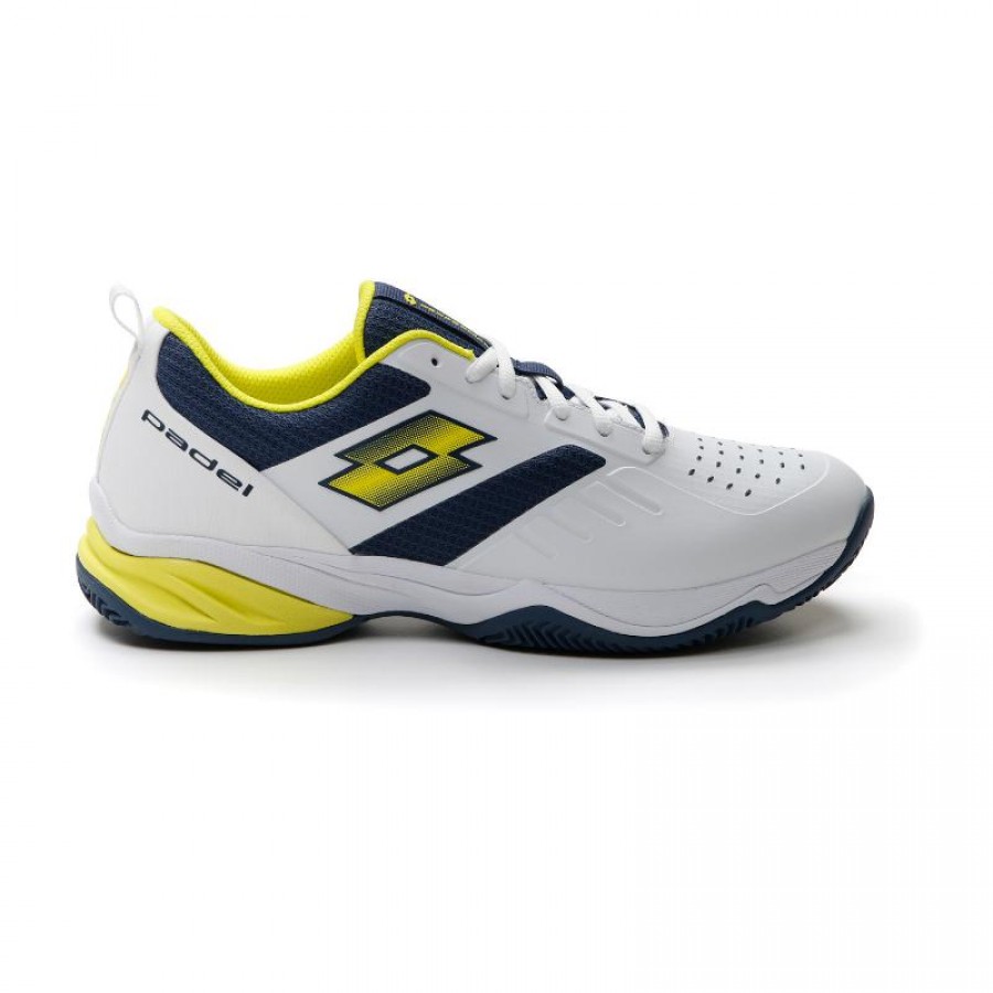 Tenis Lotto Superrapida 400 IV Branco Amarelo Amarelo Azul Denim  Oferta + Barato
