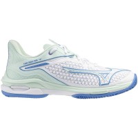 Baskets Femme Mizuno Wave Exceed Tour 6 TERRE BATTUE Blanc Bleu  Offre - Pas cher