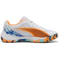 Puma Nova Court Blanc Orange Noir Baskets