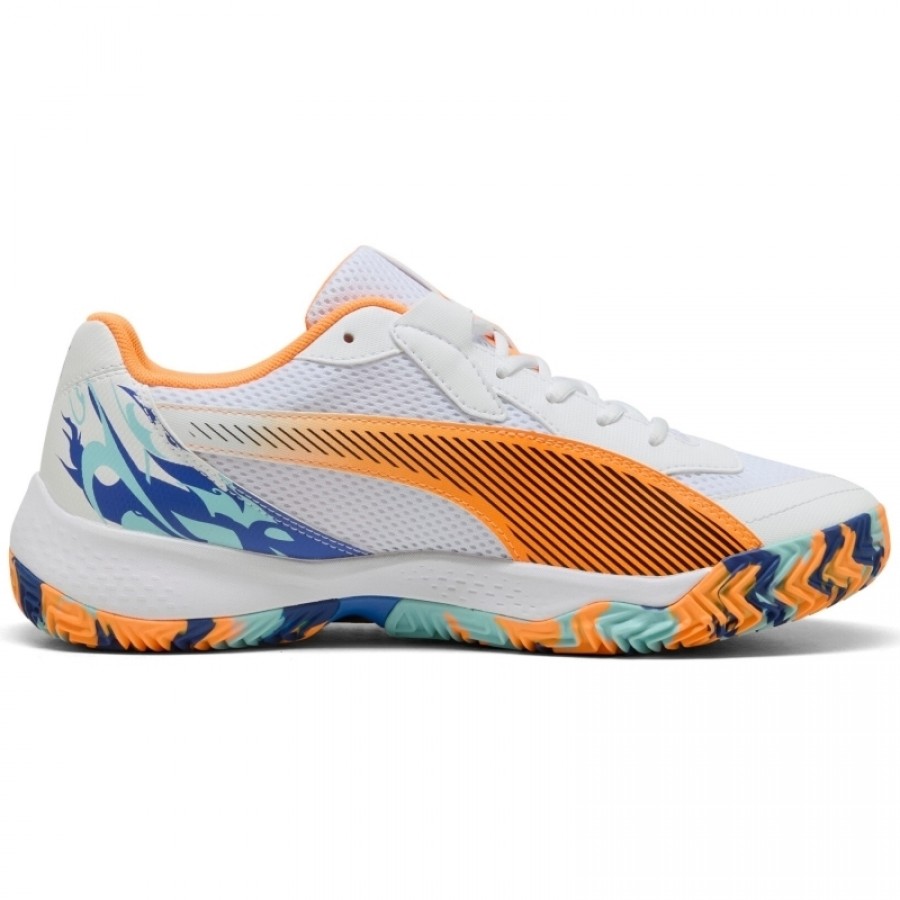 Puma Nova Court White Orange Black Sneakers  Offer + Cheap