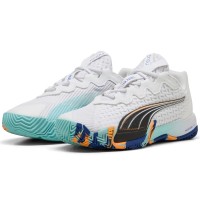 Puma Nova Elite Blanc Noir Bleu Baskets  Offre - Pas cher