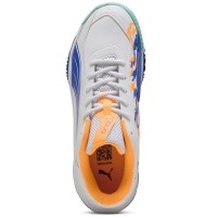 Puma Nova Smash Blanc Bleu Orange Baskets  Offre - Pas cher