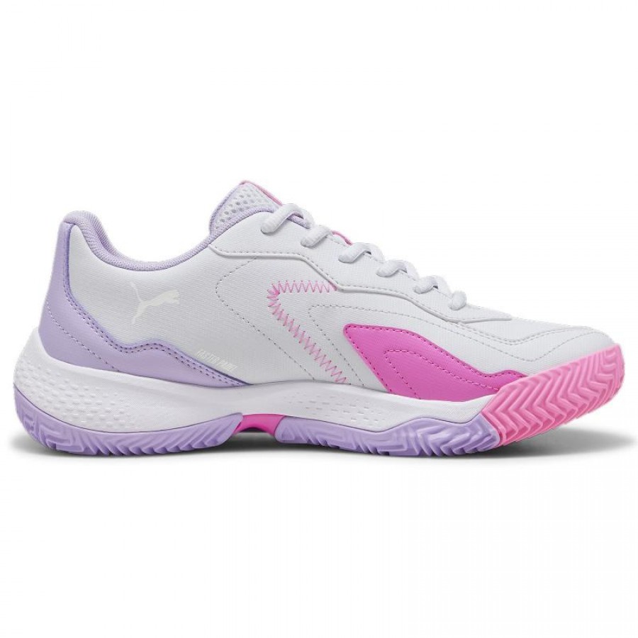 Puma Nova Smash Cinza Branco Violeta Sapatilhas Mulher  Oferta + Barato