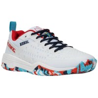 Chaussures Femme Salming Rebel Light Dazzle Blanc Rouge Bleu  Offre - Pas cher