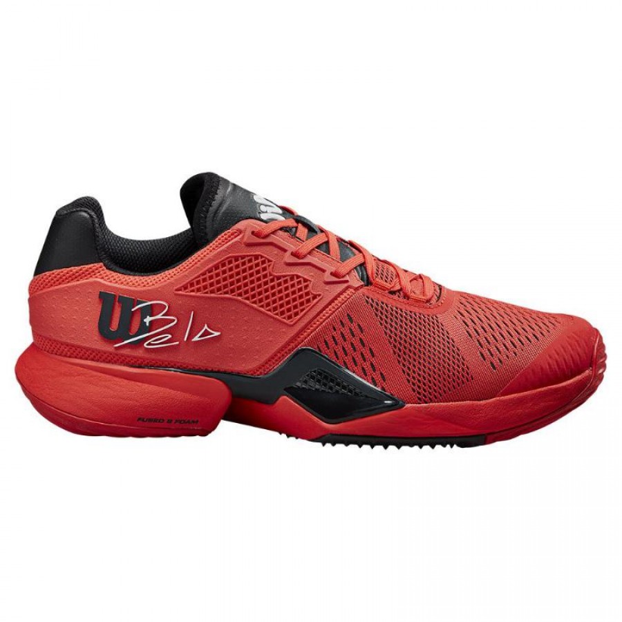 Baskets Wilson Bela Tour Rouge Noir  Offre - Pas cher
