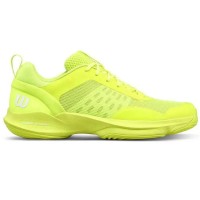 Zapatillas Wilson Hurakn Pro V2 Amarillo Fluor Blanco Mujer