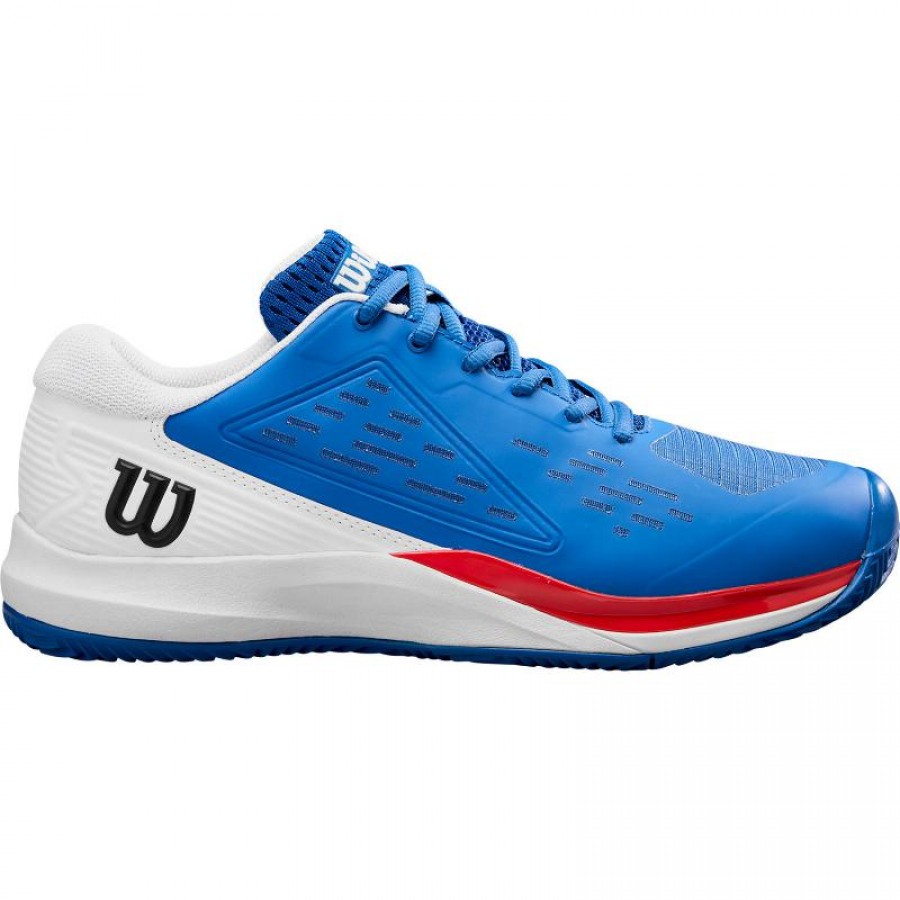 Wilson Rush Pro Ace Terre Battue Bleu Blanc Rouge Baskets  Offre - Pas cher